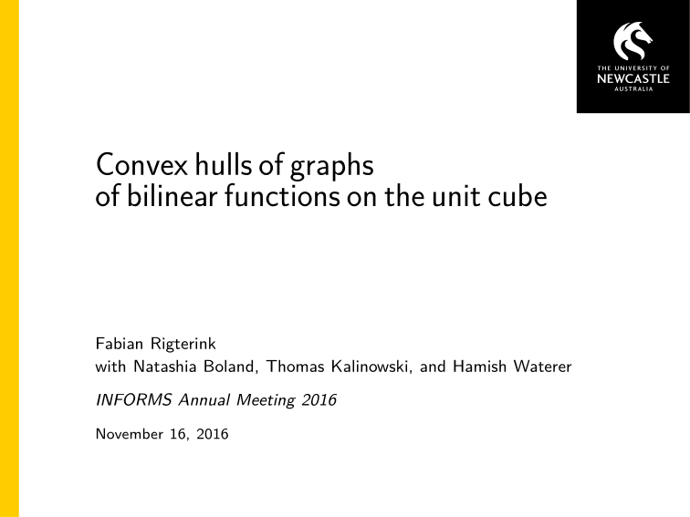 Convex hulls of graphs of bilinear functions on the unit cube
